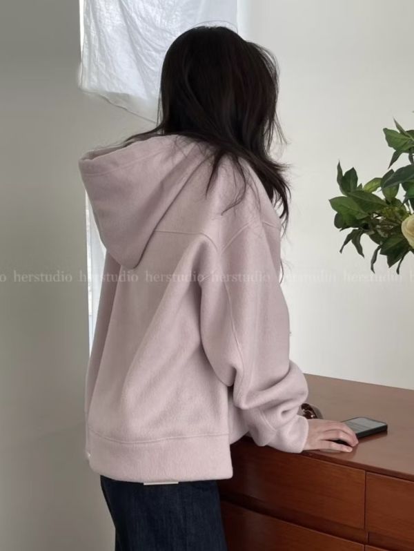 羊駝毛連帽T 