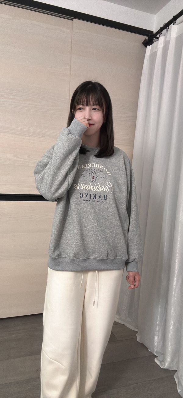 薑餅人寬鬆衛衣 