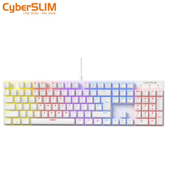 CyberSLIM 電競機械鍵盤 青軸  茶軸