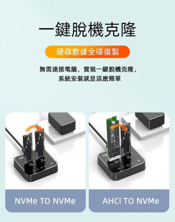 M2-DC M.2 NVME 外接盒對拷機 福利品 