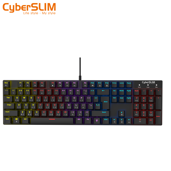 CyberSLIM 電競機械鍵盤 青軸  茶軸