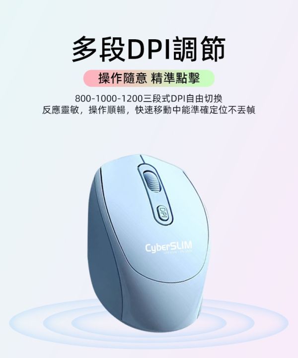 CyberSLIM WM520 無線滑鼠 多彩 人體工學
