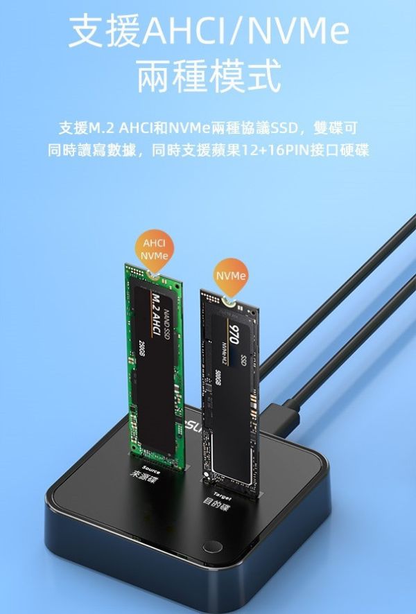 M2-DC M.2 NVME 外接盒對拷機 福利品 