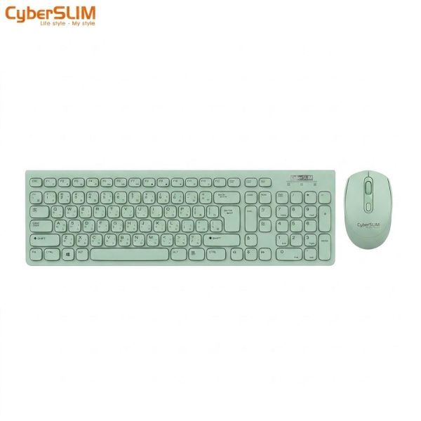 CyberSLIM WMK520 無線鍵盤滑鼠組 綠色 無線鍵鼠