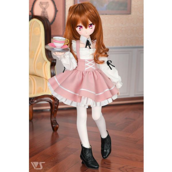 絲帶裝飾背帶裙套裝（粉色）· Mini Volks, Dollfie, Dollfie Dream, DD, SD, MDD, MSD, 台灣官方代理, 聯合美, 4518992458779