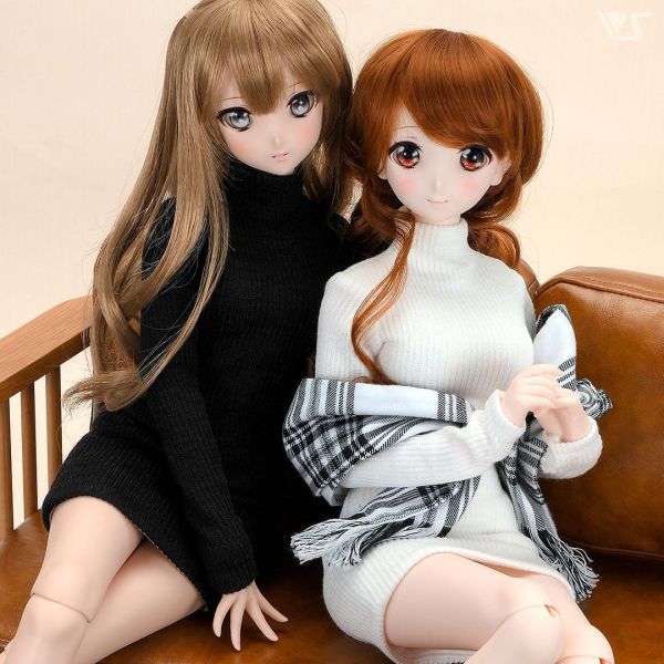 高領針織毛衣裙（白色） 