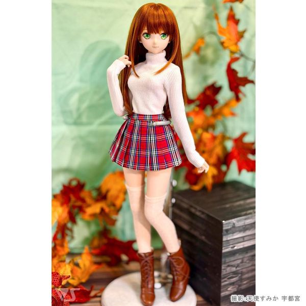 高領針織毛衣裙（白色） 