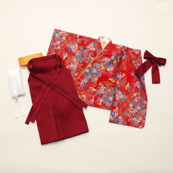 華美和服裙袴套裝（茜色） 