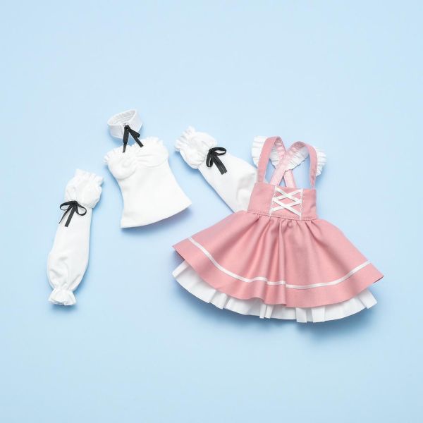 絲帶裝飾背帶裙套裝（粉色）· Mini Volks, Dollfie, Dollfie Dream, DD, SD, MDD, MSD, 台灣官方代理, 聯合美, 4518992458779