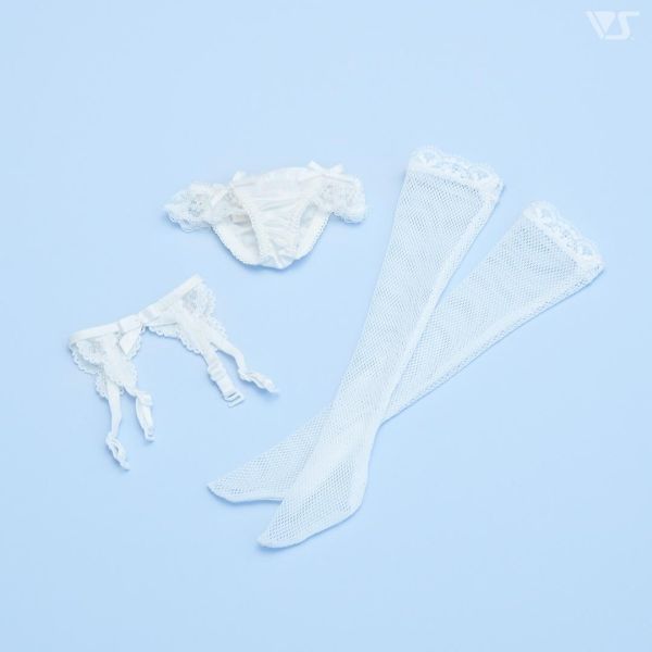 蕾絲吊帶襪套裝（網紗鱷白色）· Mini Volks, Dollfie, Dollfie Dream, DD, SD, MDD, MSD, 台灣官方代理, 聯合美, 4518992458809
