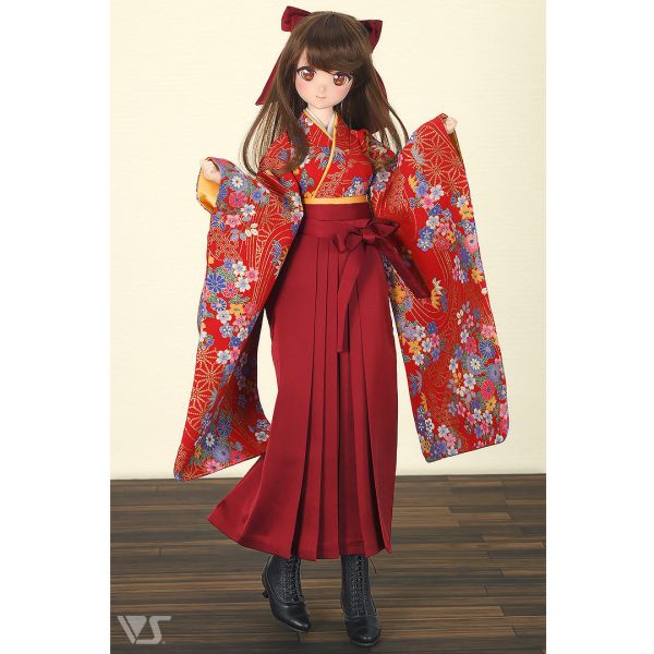 華美和服裙袴套裝（茜色） 
