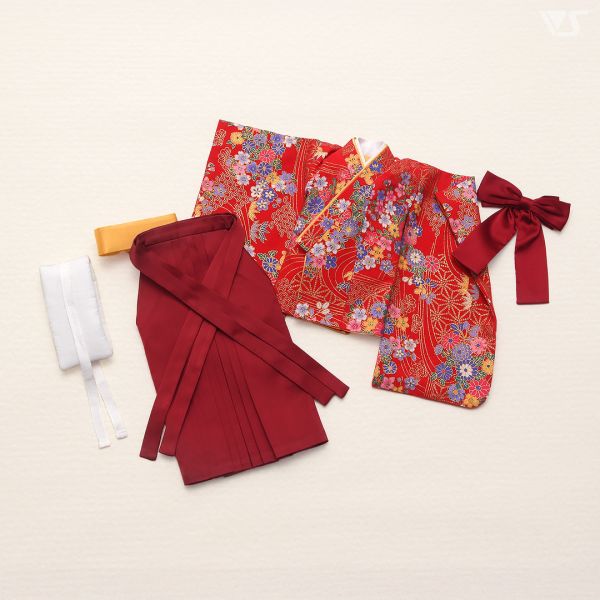 華美和服裙袴套裝（茜色）· Mini 