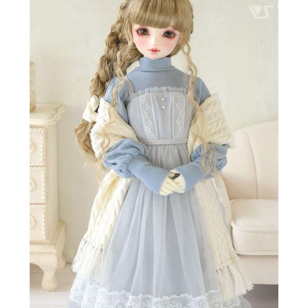 針織圍巾 ( 淡黃色 ) 