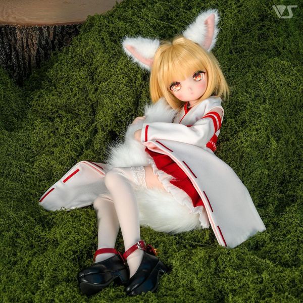 白狐的耳朵＆尾巴套裝 Volks, Dollfie, Dollfie Dream, DD, SD, MDD, MSD, 台灣官方代理, 聯合美, 4518992421278