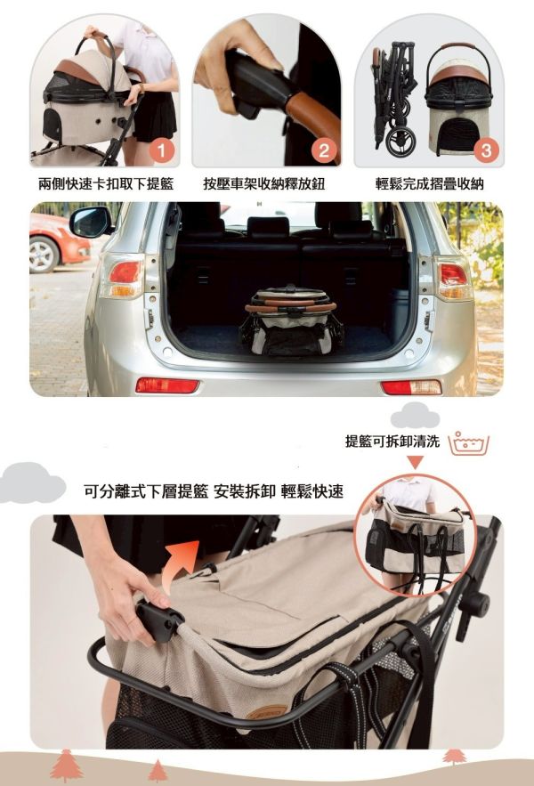 BERND寵物推車 Wanda pet 雙層可拆式座艙 功能再進化

BERND 寵物推車Wanda Pet雙層系列(雙層可拆式座艙 鋁合金車架 貓狗適用)
僅重7kg鋁合金輕量化設計
上層全罩式頂棚雙向可開
下層透氣網提籃可拆下肩背