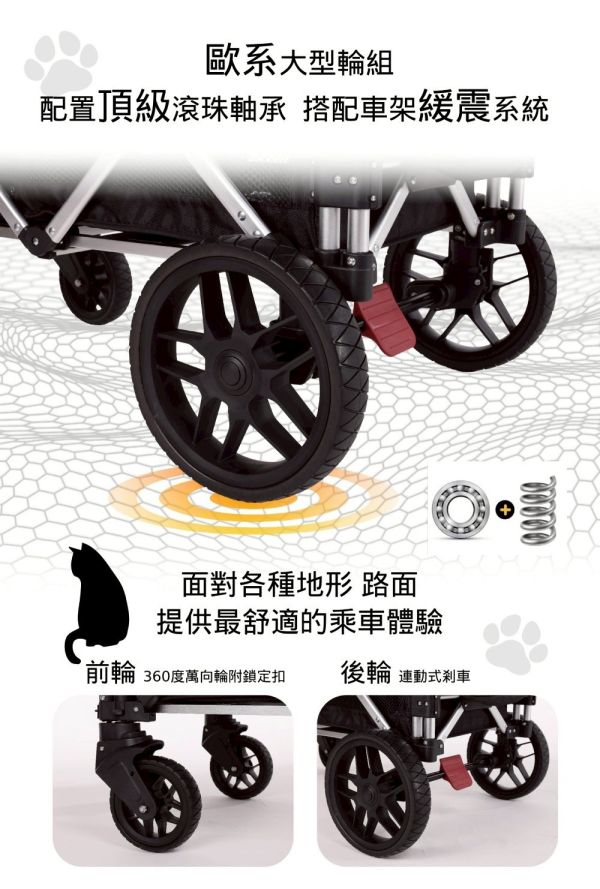 BLOOM PET NANO 寵物推車 斜板開啟式座艙尾門設計

BERND 寵物推車Bloom Pet Nano系列-雙色可選(遮陽頂棚 快速收折 鋁合金車架 貓狗適用)
Nano款 僅重13kg鋁合金
全罩式可拆頂棚附透氣捲簾
2秒快速收折拉繩輕鬆攜帶
可乘載50公斤