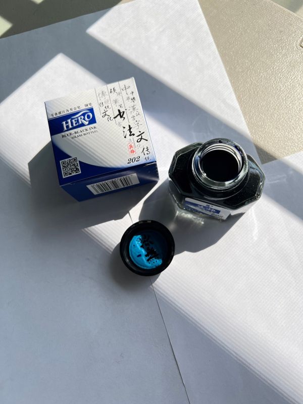 HERO英雄藍黑色墨水202(非碳素) 