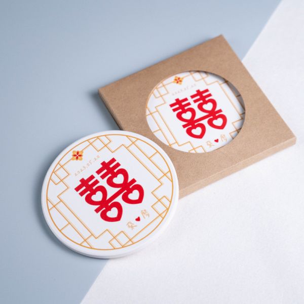 客製化精緻陶瓷杯墊 鶯歌陶瓷杯墊, 台灣製造, 婚禮小物, 尾牙禮物, 公司贈品, 活動紀念品, 細緻手感, 高解析度印刷品質, 客製化設計, 環保墨水, 吸水杯墊, 印杯墊, 50元紀念品, 40元紀念品, 30元紀念品