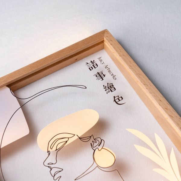 客製化觸控式大相框夜燈 相框小夜燈, LED木頭夜燈, LED夜燈, 客製化夜燈, 似顏繪夜燈, 雷射雕刻代工, 彩色壓克力噴印, 壓克力UV噴印, 彩色木頭小夜燈, 壓克力小夜燈代工, 印相片夜燈, 相片燈, 觸控式夜燈