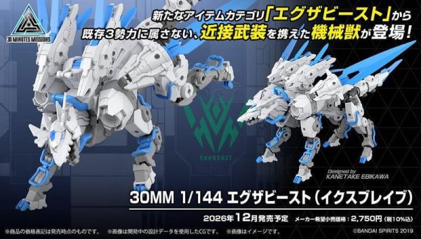 BANDAI 30MM 1/144 擴充武裝猛獸（特級勇氣型） 