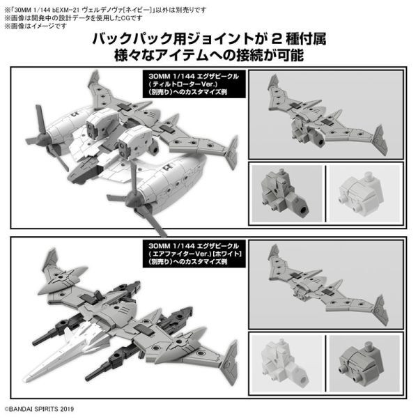 BANDAI 1/144 30MM 組裝模型輕作戰 bEXMｰ21 維爾迪諾瓦 海軍藍 組裝模型 