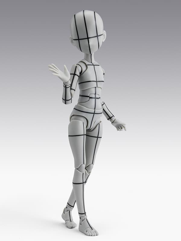 BANDAI S.H.F 女性素體-杉森建-線框- (Gray) 