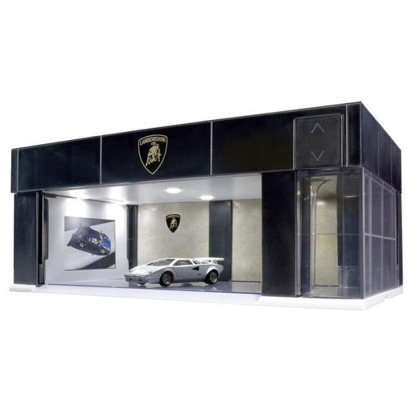 TOMICA 多美小汽車 LED電動鐵捲門車庫 藍寶堅尼展示中心式樣 附LP500S特典小車 