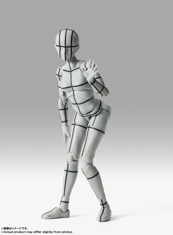 S.H.Figuarts SHF 女性素體-Sports-Edition -線框- (Gray Color Ver.) 