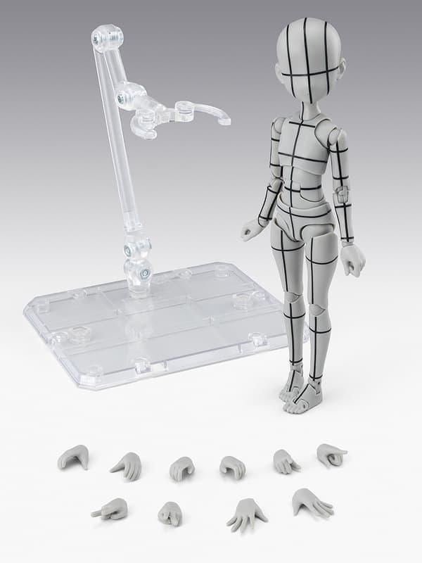 BANDAI S.H.F 女性素體-杉森建-線框- (Gray) 