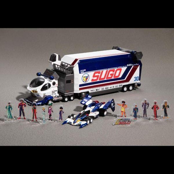 Megahouse [特典版] MEGAHOUSE C.F.C Heritage Edition DX 閃電霹靂車SUGO 車隊運輸維修車 10V5000 -L.E套組 