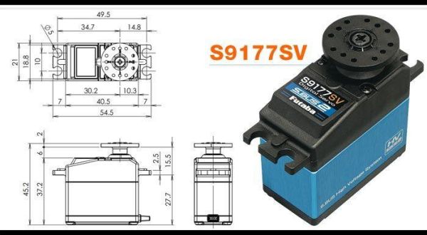 FUTABA S9177SV S.Bus2 41Kgs扭力 3D汽油機 噴射機 高壓、高扭力金屬齒可程式化數位伺服器 