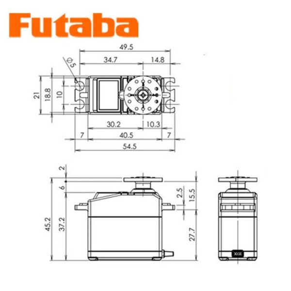 FUTABA S9177SV S.Bus2 41Kgs扭力 3D汽油機 噴射機 高壓、高扭力金屬齒可程式化數位伺服器 