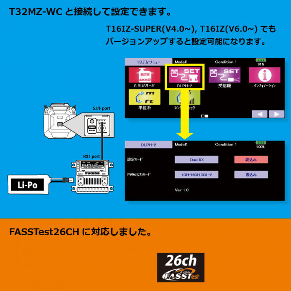 FUTABA DLPH-2 大型飛機必備 穩壓信號電源管理系統 可當雙接收分配器用 