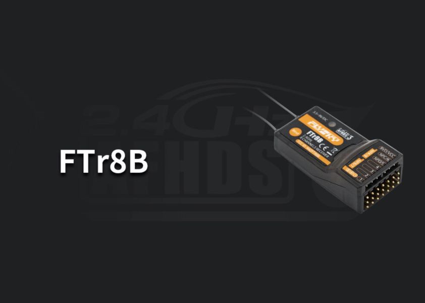 FLYSKY FTr8B 2.4G 空用8動雙向接收機 AFHDS 3 專用雙向通訊協議 不受干擾 