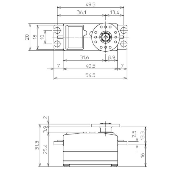 FUTABA S9571SV 短型標準 10kgs 扭力 高壓伺服機 