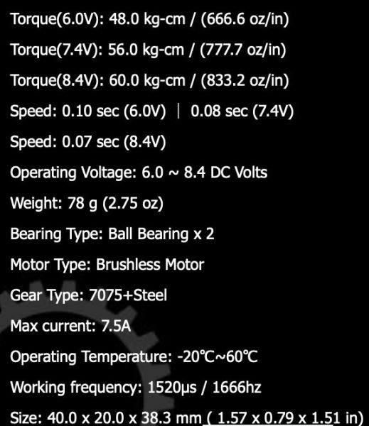 POWERHD GTS-6 可編程伺服機 FlySky I.Bus2 