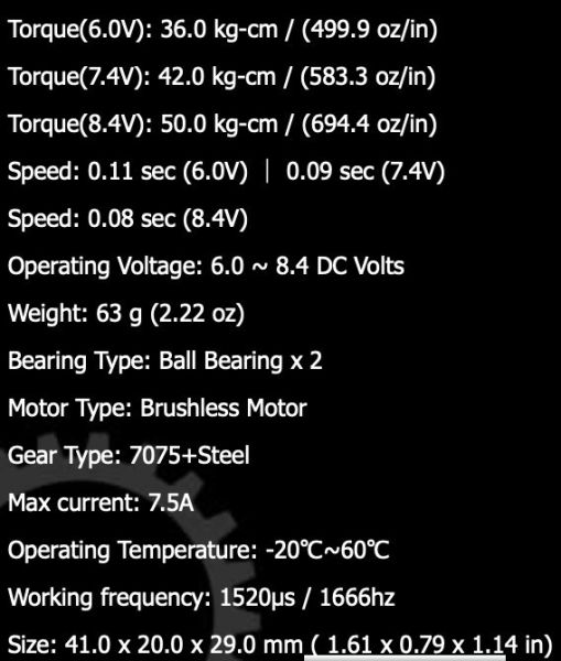 POWERHD GTS-5 可編程伺服機 FlySky I.Bus2 