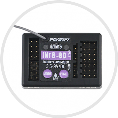 FLYSKY AFHDS 2.4G INr8-8D 燈控接收機 內建燈光控制 遙控器設定就可以開關燈光 