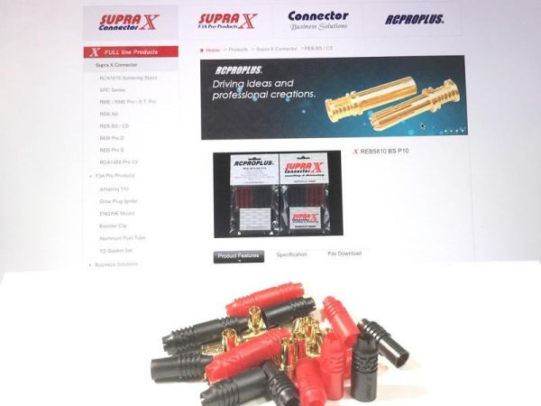 SupraX 超低阻抗連接器 REB 5810BS (10對）散裝包裝 