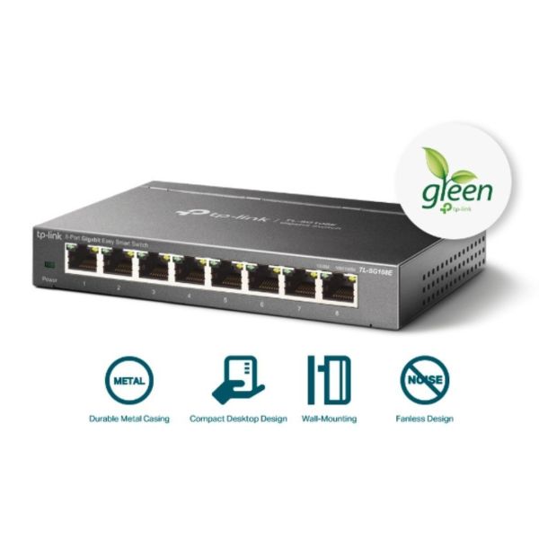 TP-LINK TL-SG108E 8埠Giga Vlan 防迴圈L2網管型交換器 