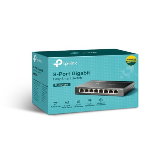 TP-LINK TL-SG108E 8埠Giga Vlan 防迴圈L2網管型交換器 