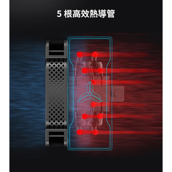 Jonsbo HX5230 CPU散熱器 TDP230W 6年保 (德國暴力熊散熱膏5導管高度158mm) 