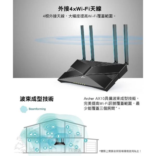 TP-Link Archer AX10 AX1500 wifi 6 802.11ax Gigabit雙頻無線網路分享路由器 