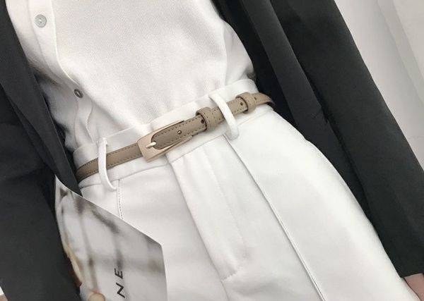 牛皮復古真皮小皮帶 