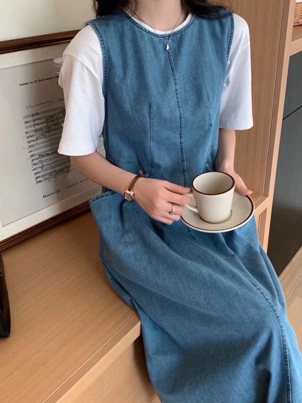 韓系側口袋牛仔洋裝 韓國女裝,東大門服裝,流行穿搭,美人鞋窩,小個子穿搭,好看又平價,直播連線,現貨,
實體店鋪