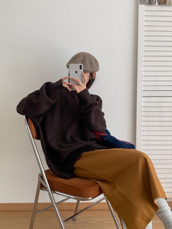 𝐍𝐞𝐰 𝟐𝟎𝟐𝟓 剪刀領大版毛衣 