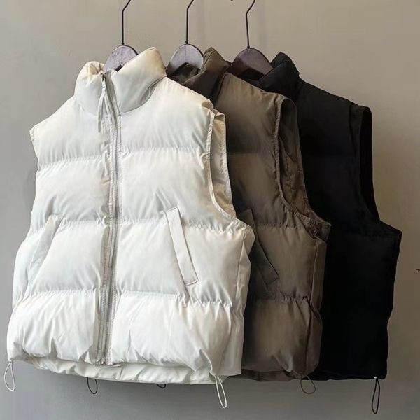 保暖寛鬆鋪棉背心 