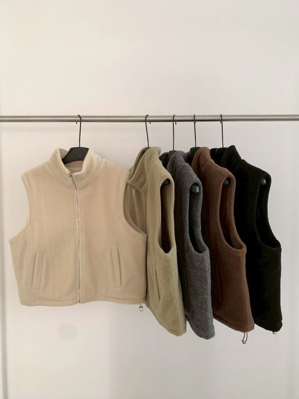 質感超棒～立領珍珠棉背心 