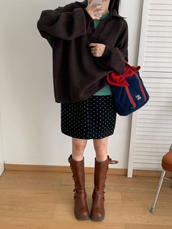 𝐍𝐞𝐰 𝟐𝟎𝟐𝟓 剪刀領大版毛衣 