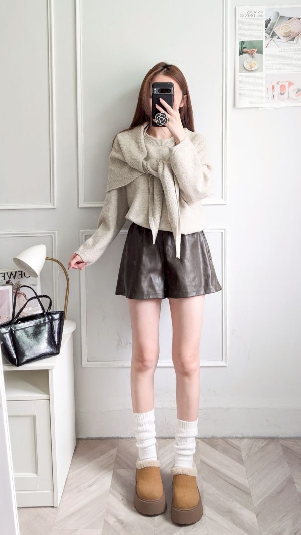 兩件式上衣羊絨毛衣 